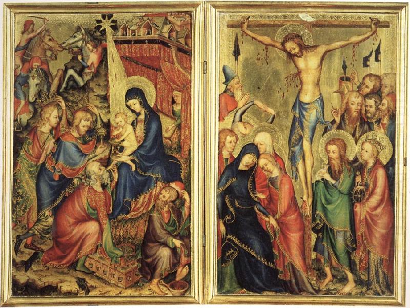 The Adoration of the Magi and The Crucifixion, unknow artist